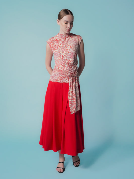 Felicia Form Fitting Printed Top