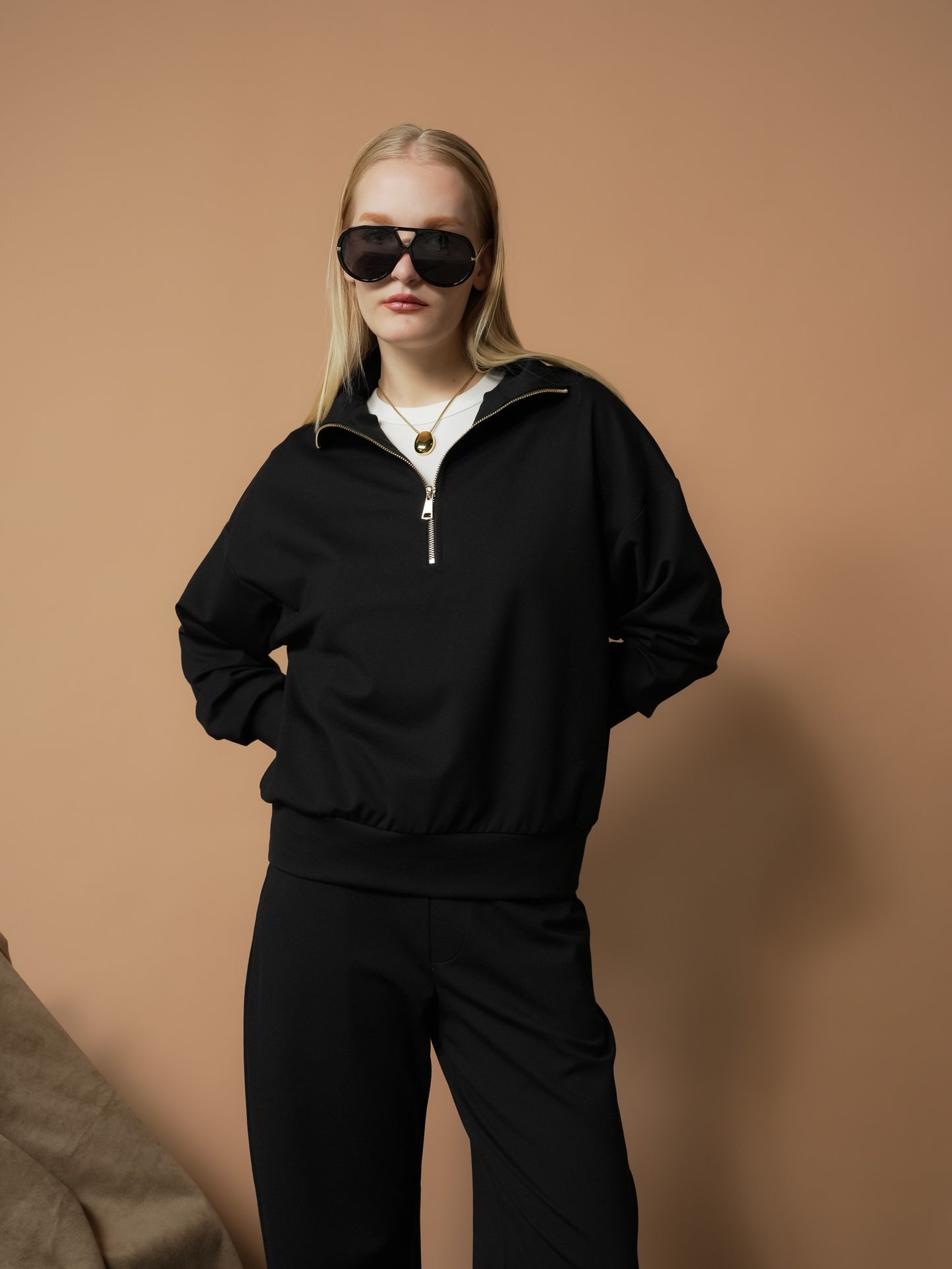 Abby Long Sleeve Zip Top