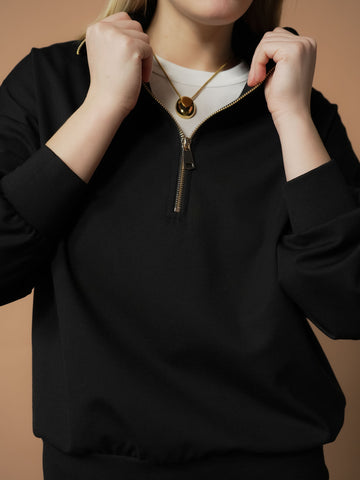 Abby Long Sleeve Zip Top