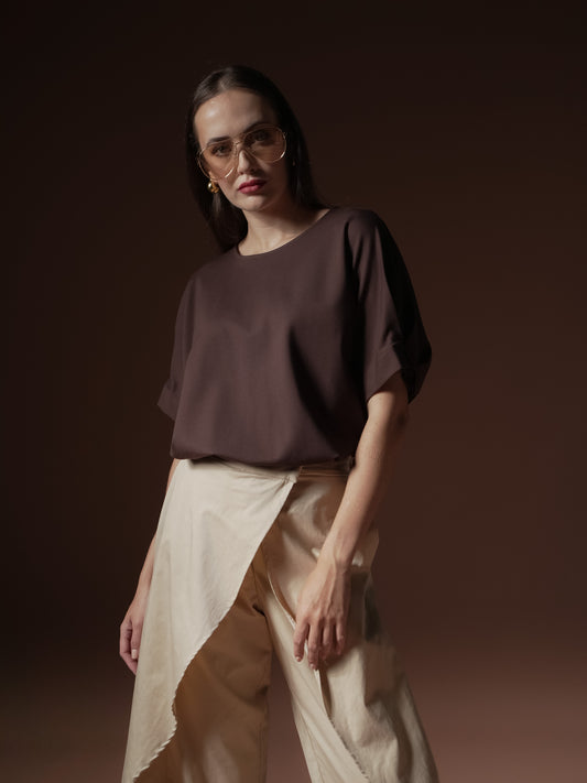Vanjie Pleated Sleeve Top