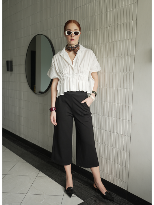 Vanya Shirring Top with cord