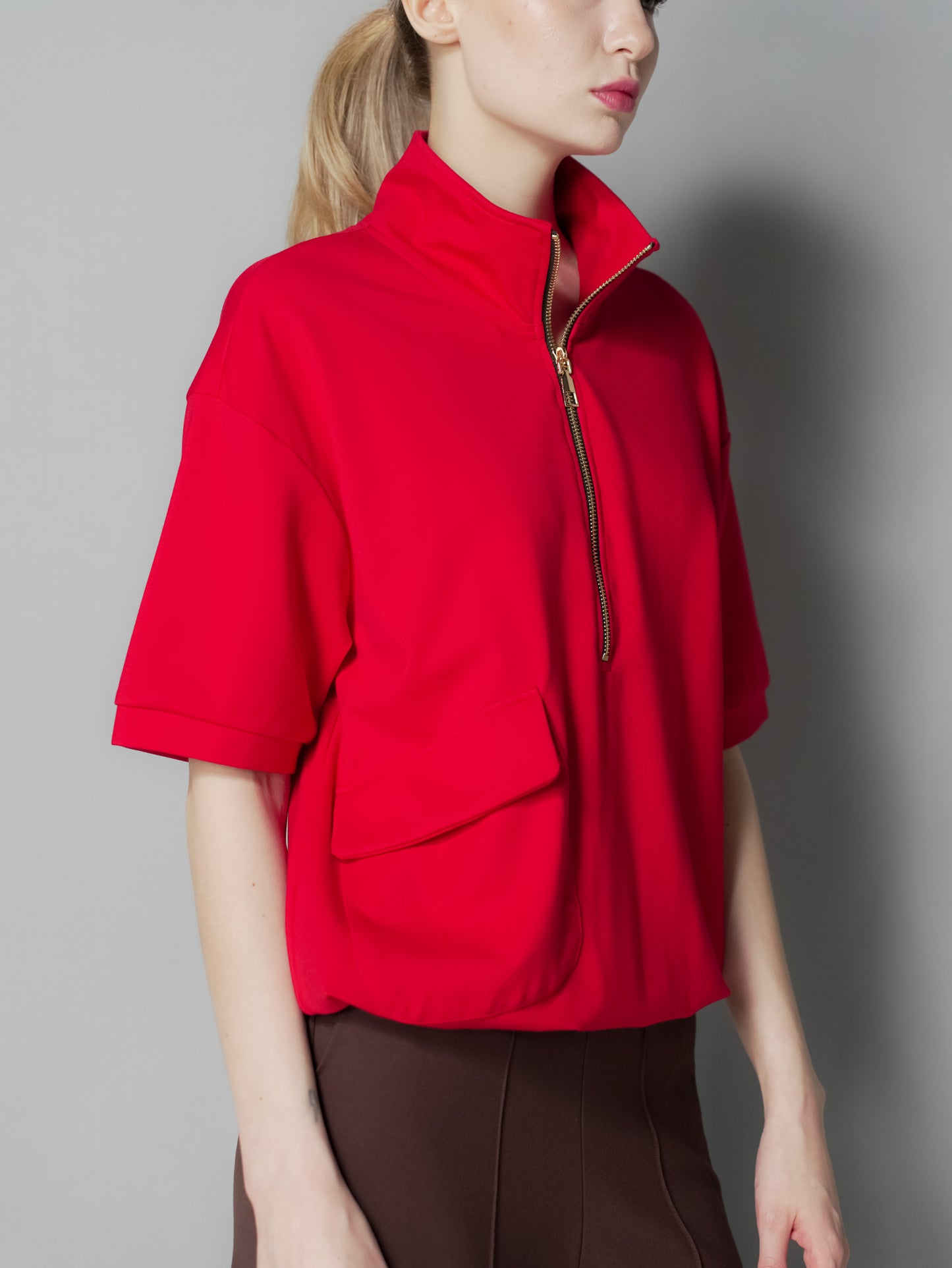 Queenie Zip Top with Pocket