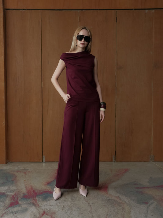 Atasha Slanted Shoulder Top