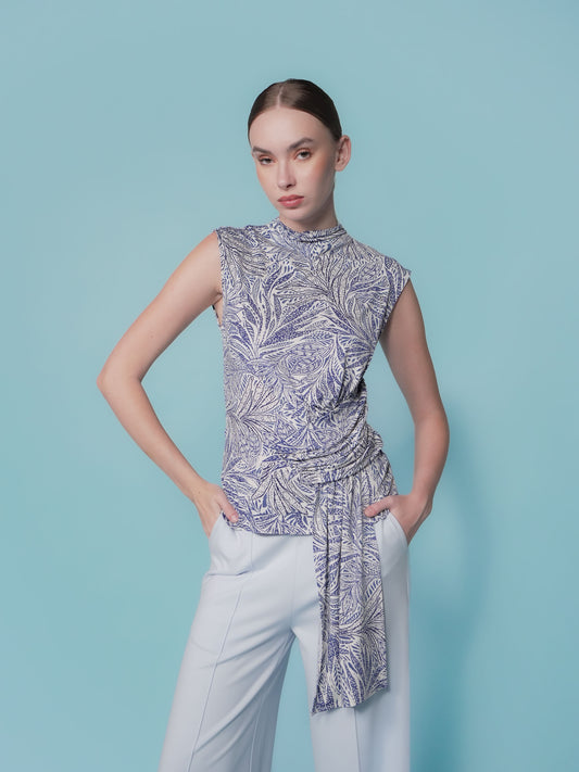 Felicia Form Fitting Printed Top