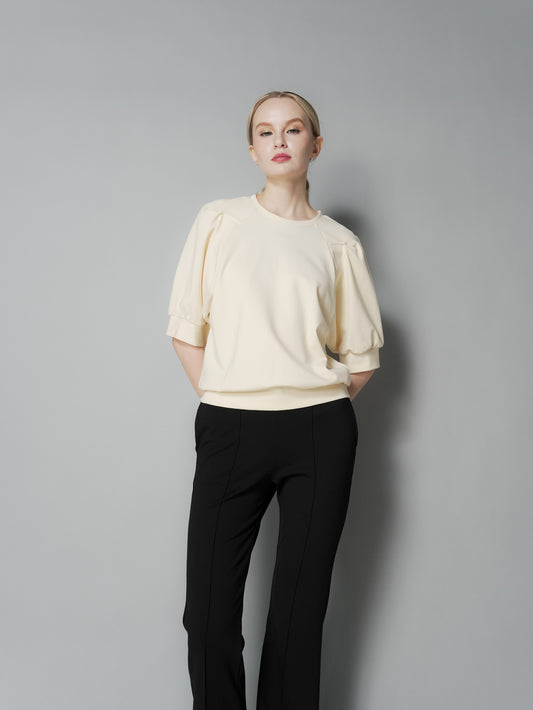 Cess Pleated Sleeve Top