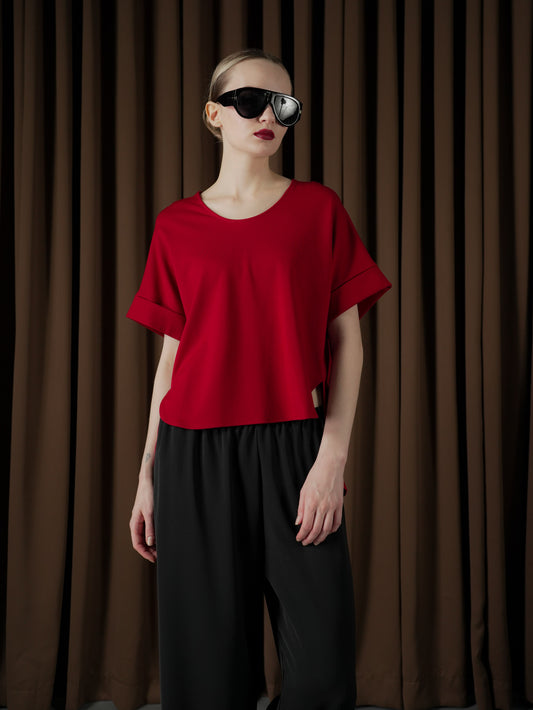 Lolit V-neck Long Back Top