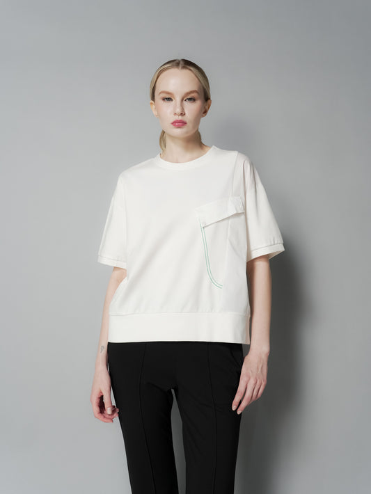 Aliyah Contrast Stitch Combi Top