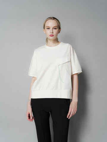 Aliyah Contrast Stitch Combi Top