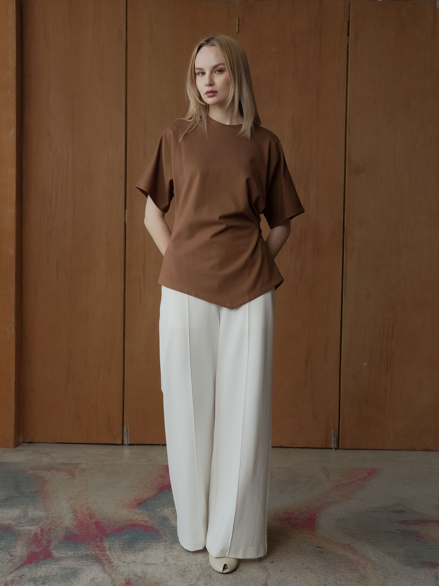 Lav One Side Pleats Top