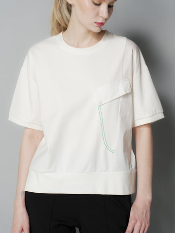 Aliyah Contrast Stitch Combi Top