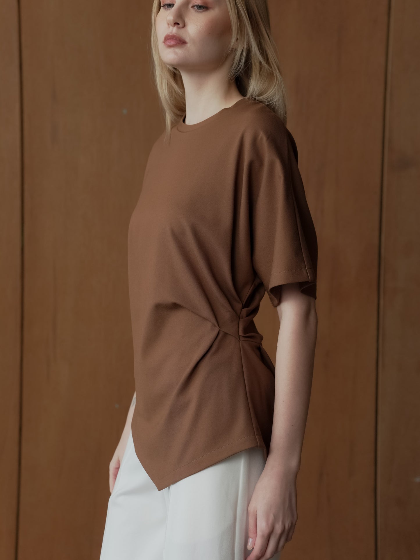 Lav One Side Pleats Top