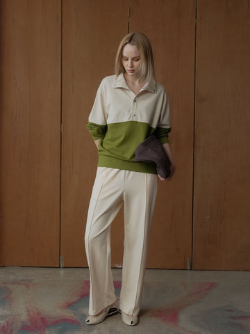 Fendy Two-tone Hi-neck Sweater