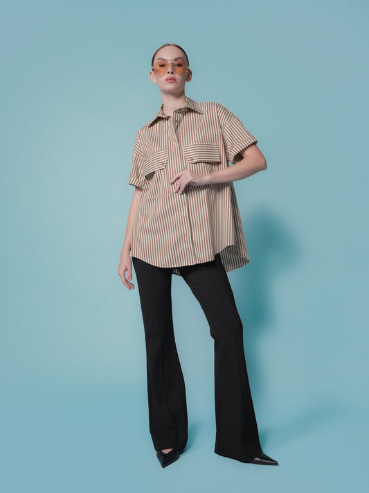 Jester Striped Oversized Polo