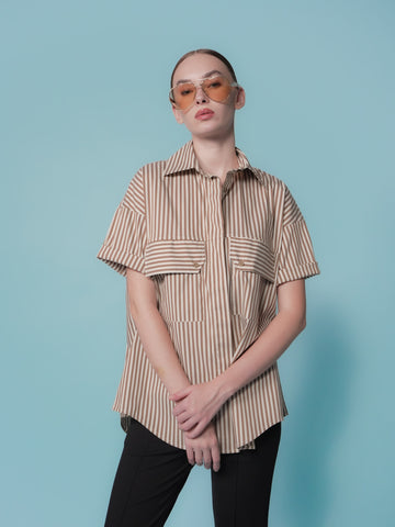 Jester Striped Oversized Polo