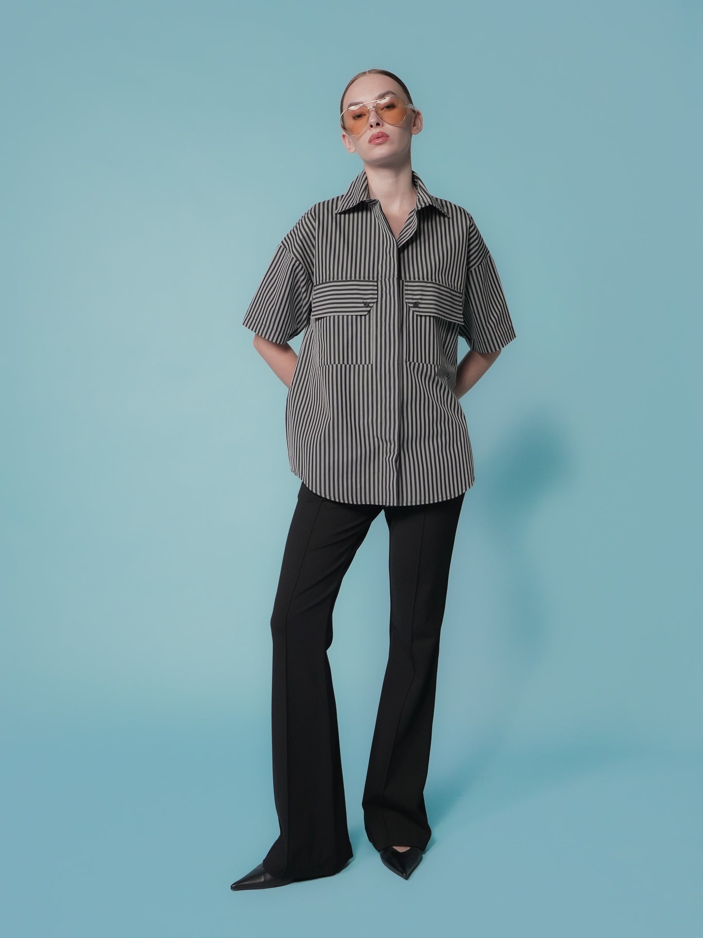 Jester Striped Oversized Polo