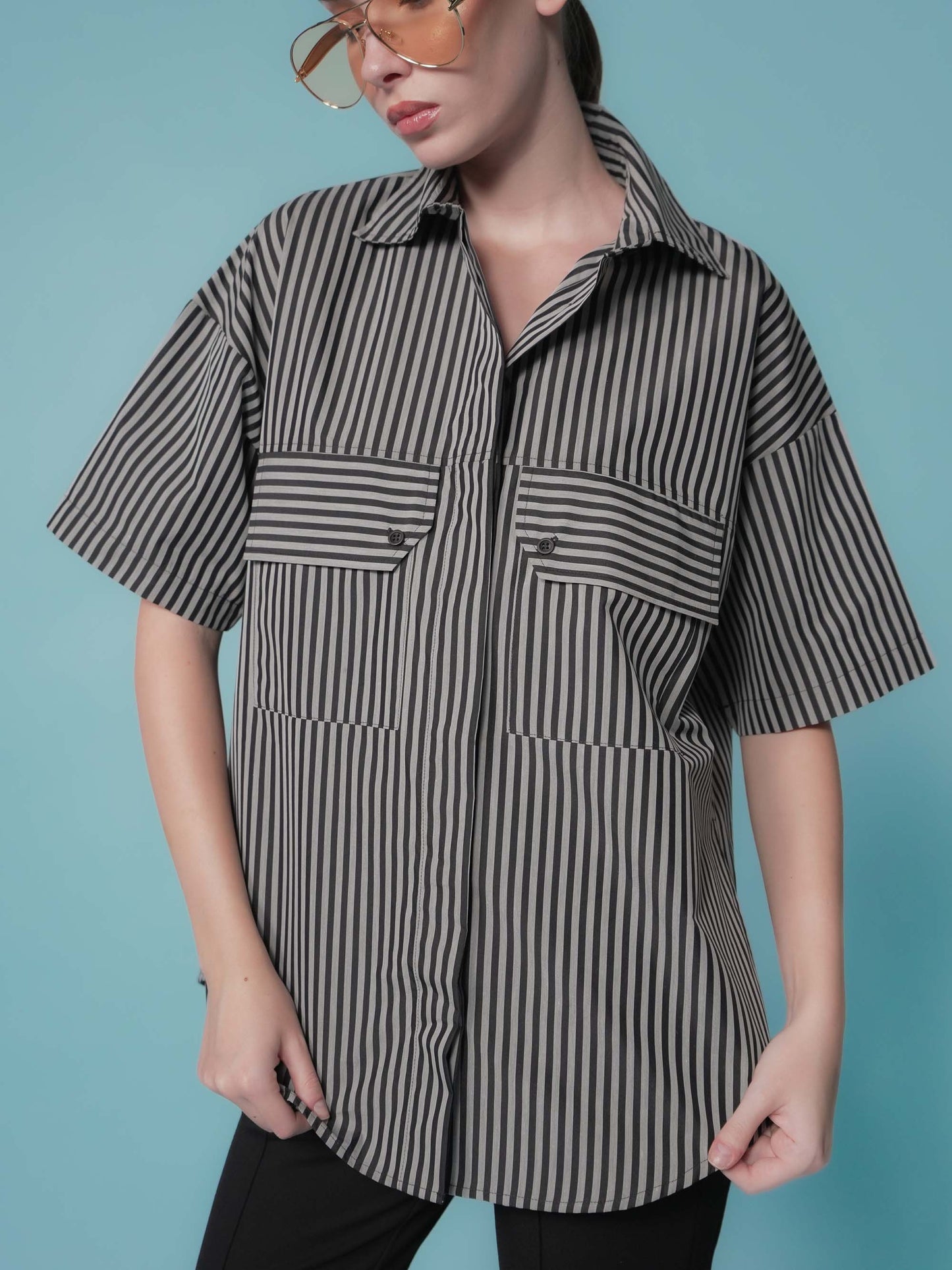 Jester Striped Oversized Polo