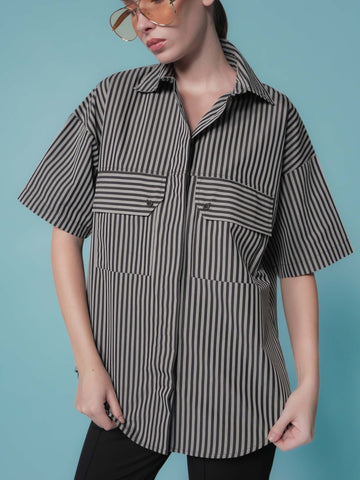 Jester Striped Oversized Polo