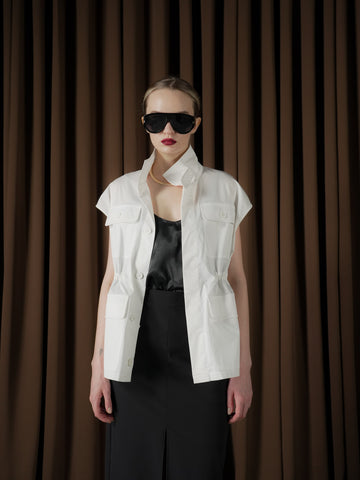 Barbara Cargo Hi-neck Vest Top