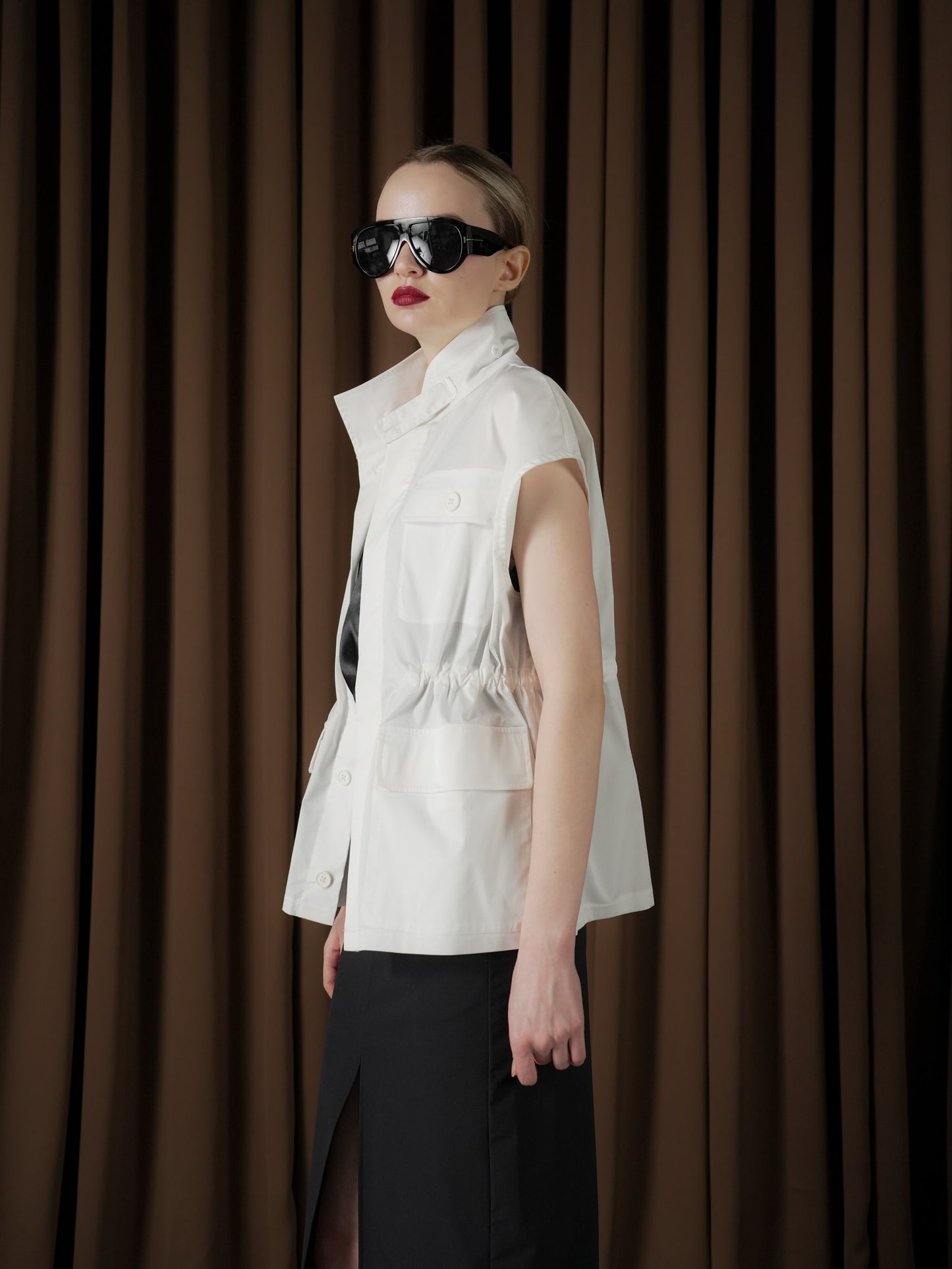 Barbara Cargo Hi-neck Vest Top