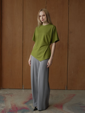 Lav One Side Pleats Top