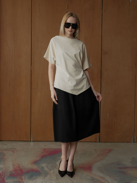 Lav One Side Pleats Top