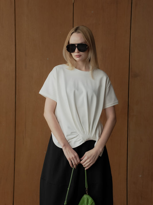 Ruffa Pleated Gathers Top