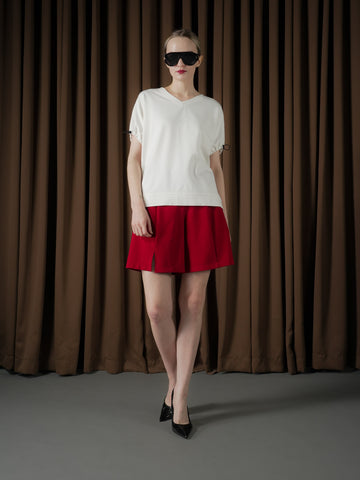 Petra Elastic Sleeve Hem Top