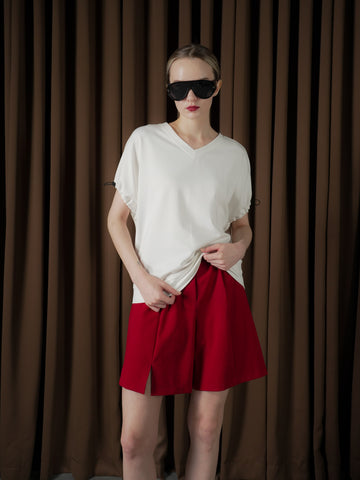 Petra Elastic Sleeve Hem Top