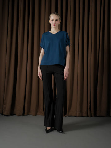 Petra Elastic Sleeve Hem Top