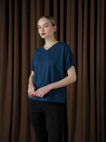 Petra Elastic Sleeve Hem Top