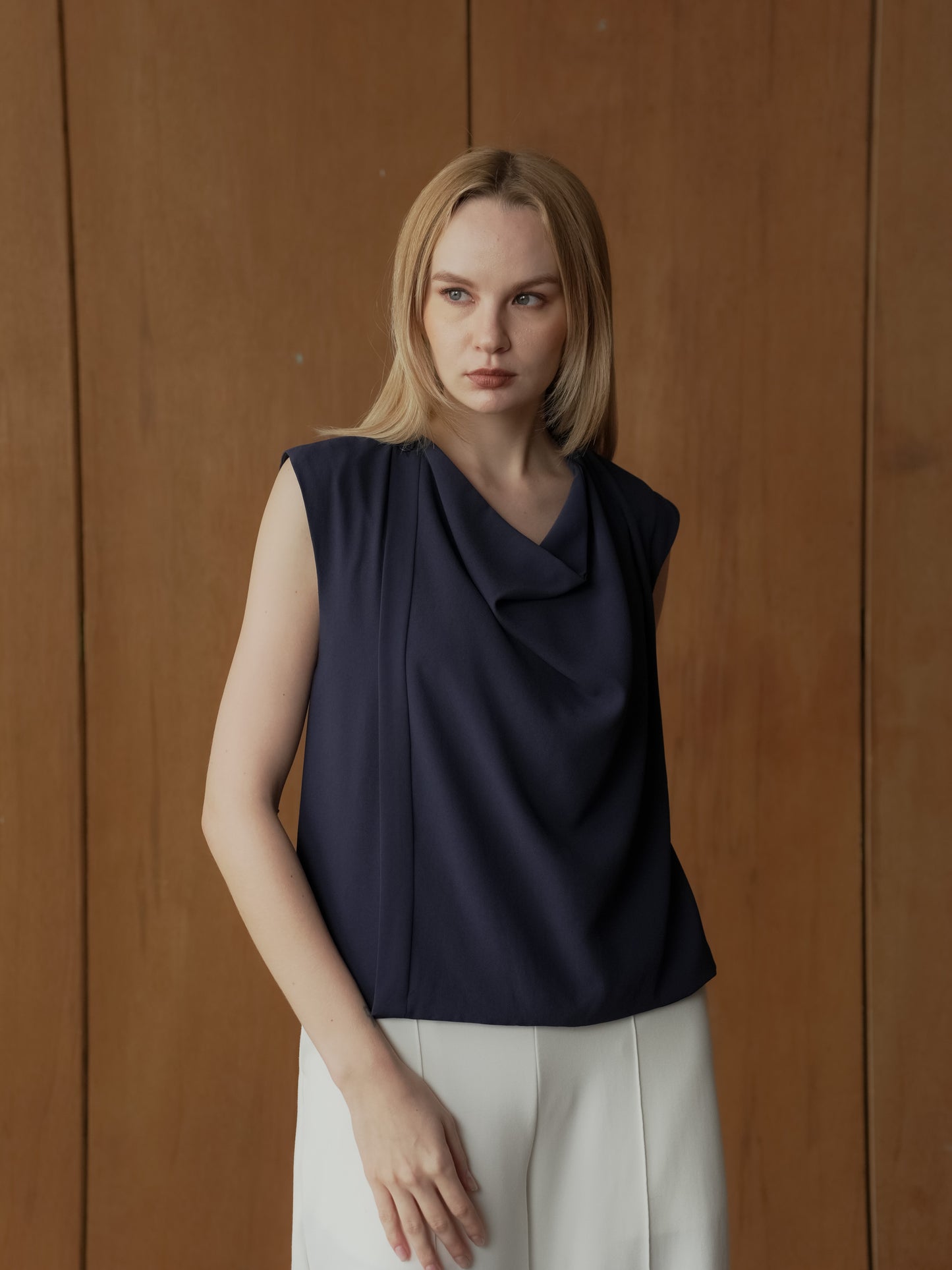 Ina Sleeveless Crepe Top