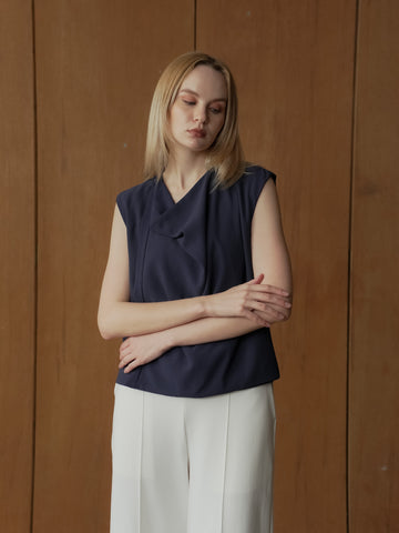Ina Sleeveless Crepe Top