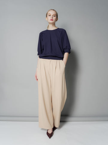 Cess Pleated Sleeve Top