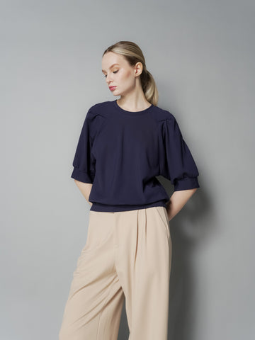 Cess Pleated Sleeve Top