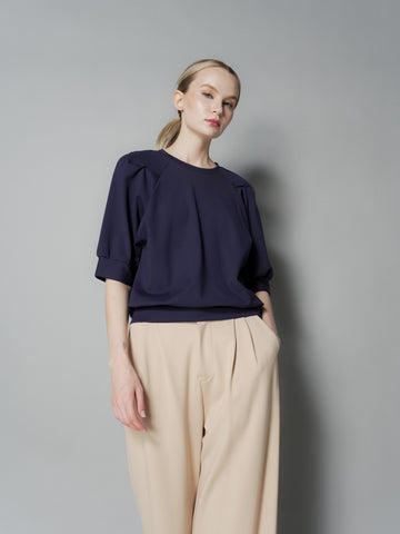 Cess Pleated Sleeve Top