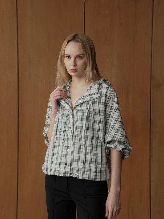 Calvin Plaid Hoodie Jacket