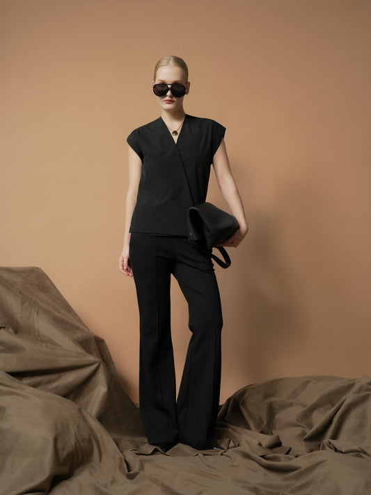 Jaded Overlap Vest Top