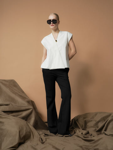 Jaded Overlap Vest Top