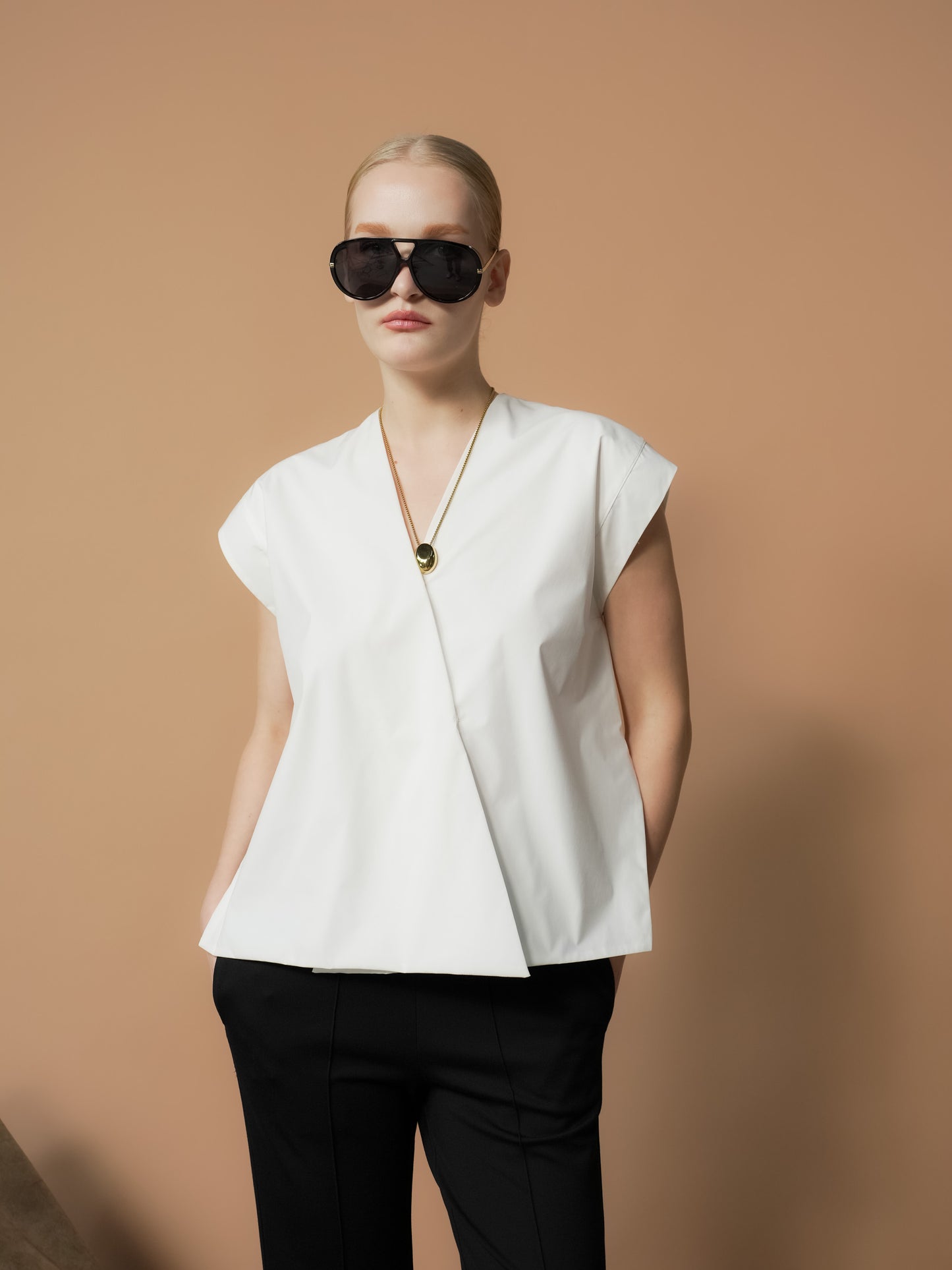 Jaded Overlap Vest Top