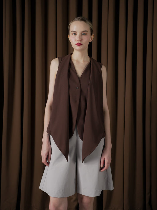 Kourtney Shawl Lapel Vest Top