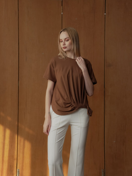 Ruffa Pleated Gathers Top