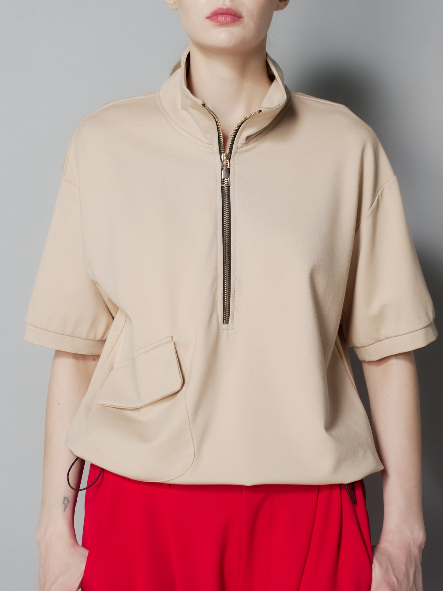 Queenie Zip Top with Pocket