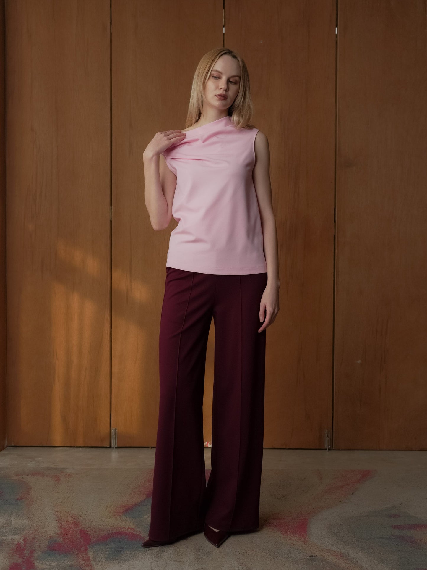 Atasha Slanted Shoulder Top
