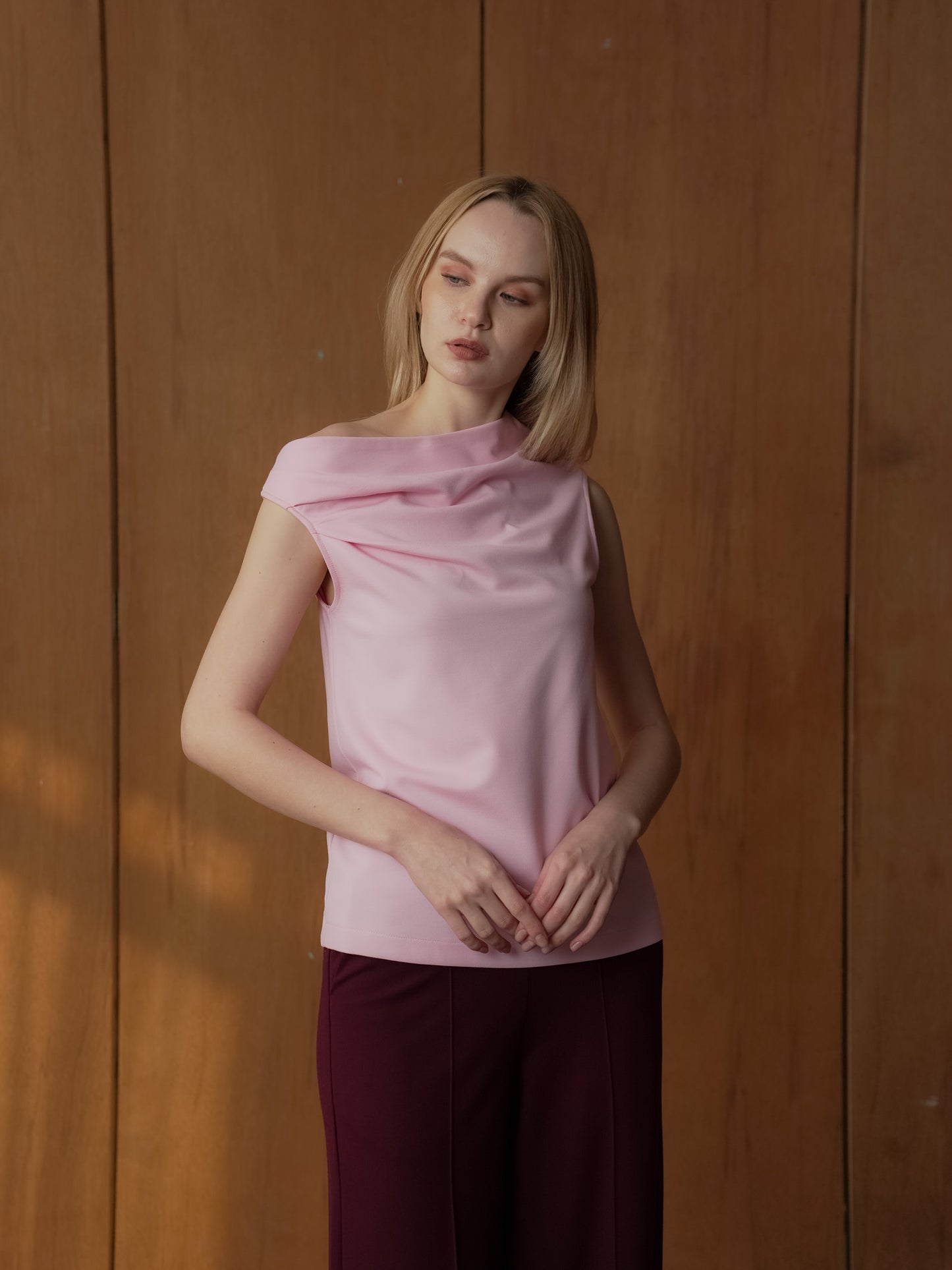 Atasha Slanted Shoulder Top