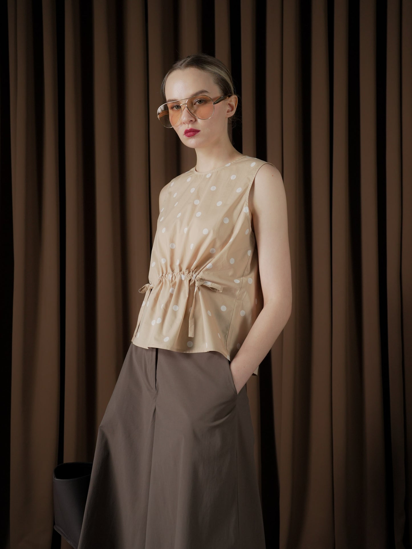 Nini Sleeveless Polka Top