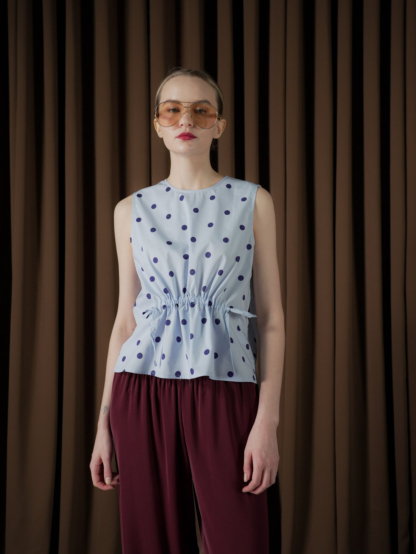 Nini Sleeveless Polka Top