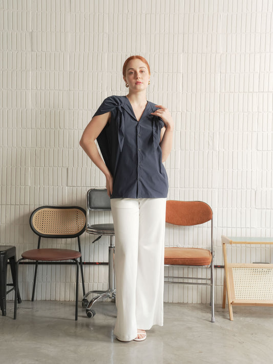 Sassa Knotted Cape Top