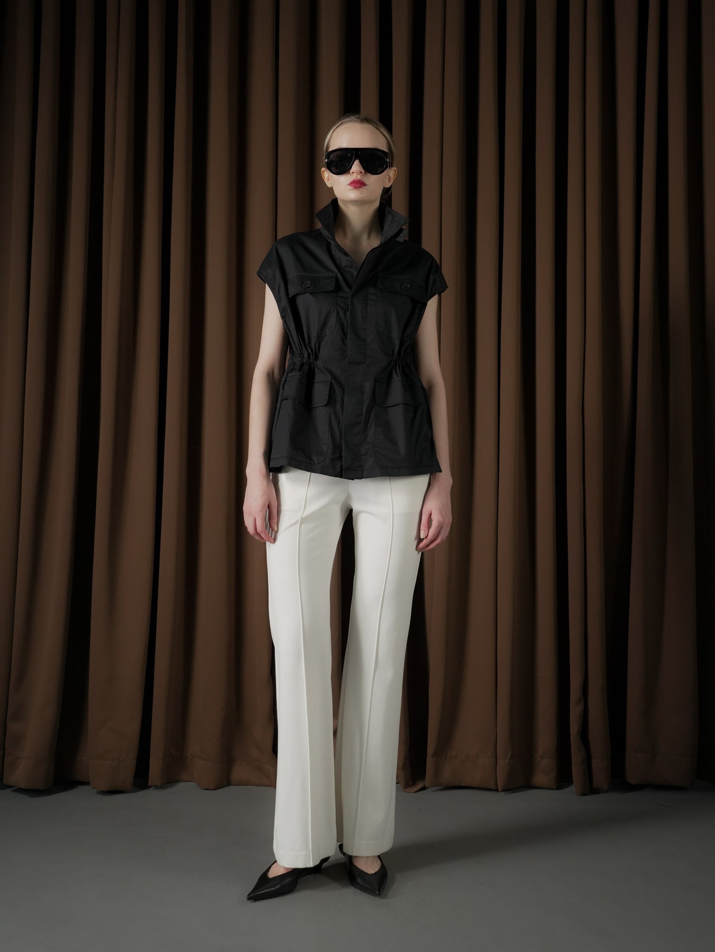 Barbara Cargo Hi-neck Vest Top