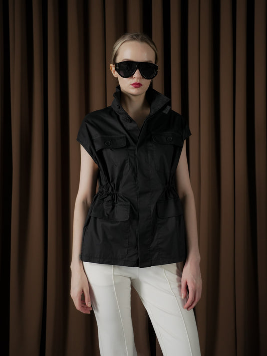 Barbara Cargo Hi-neck Vest Top