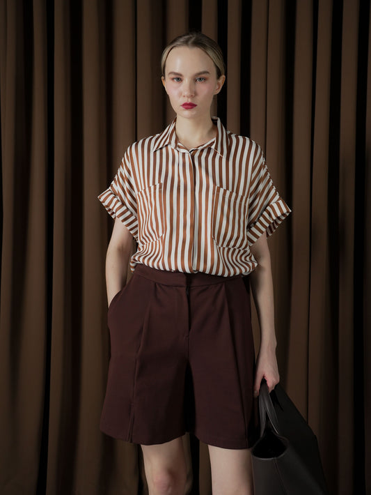 Issa Striped Polo Top